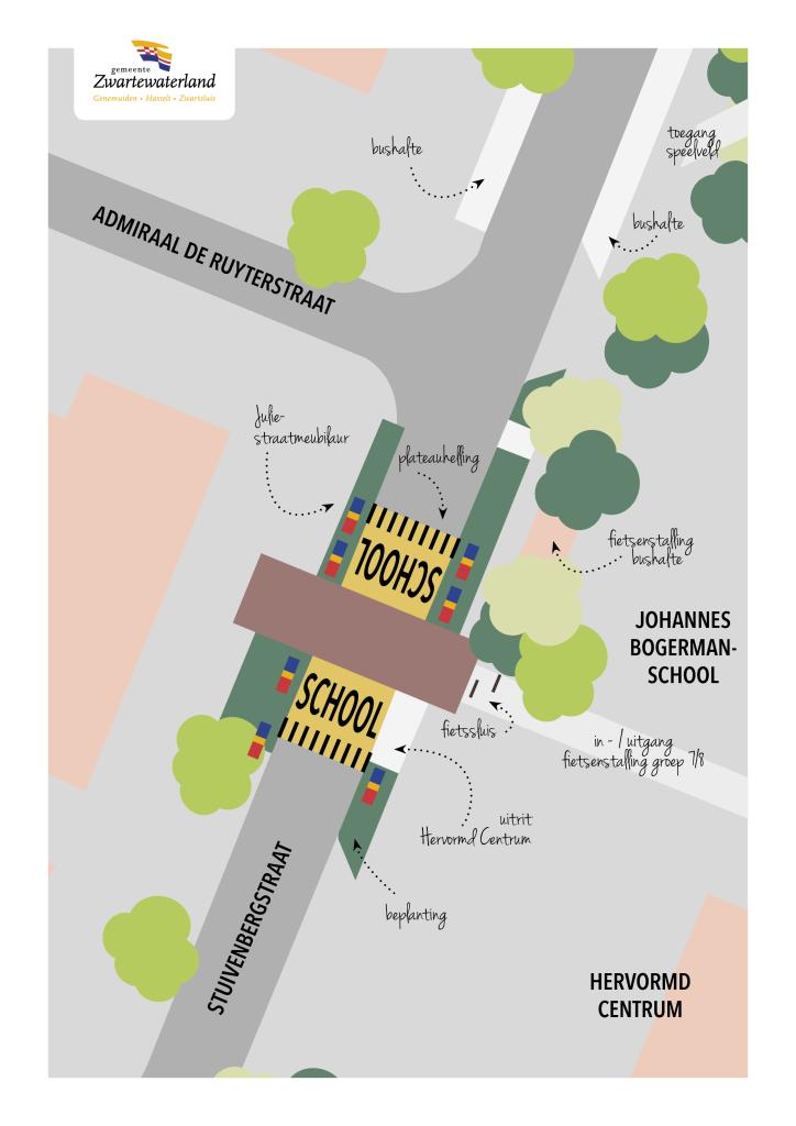 Stuivenbergstraat locatie Joh Bogermanschool overzichtstekening